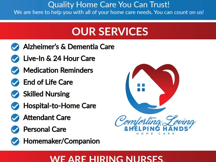 COMFORTING LOVING & HELPING HANDS